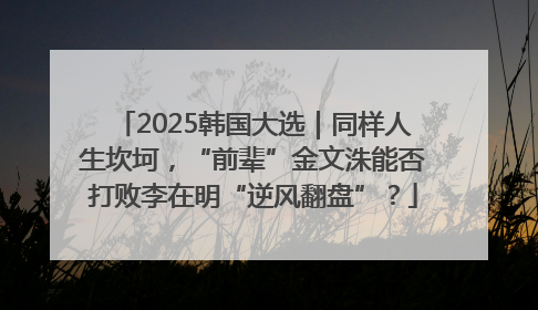 2025韩国大选｜同样人生坎坷，“前辈”金文洙能否打败李在明“逆风翻盘”？