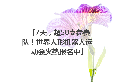 7天，超50支参赛队！世界人形机器人运动会火热报名中