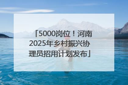 5000岗位！河南2025年乡村振兴协理员招用计划发布