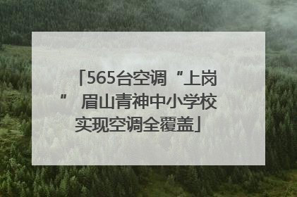 565台空调“上岗” 眉山青神中小学校实现空调全覆盖