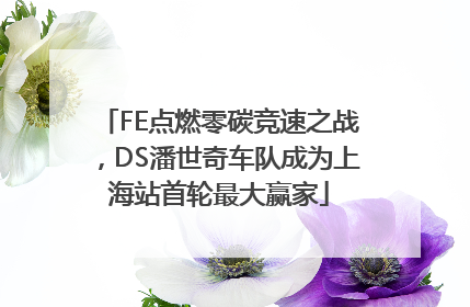 FE点燃零碳竞速之战，DS潘世奇车队成为上海站首轮最大赢家