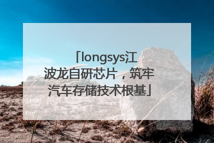 longsys江波龙自研芯片，筑牢汽车存储技术根基